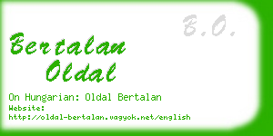 bertalan oldal business card